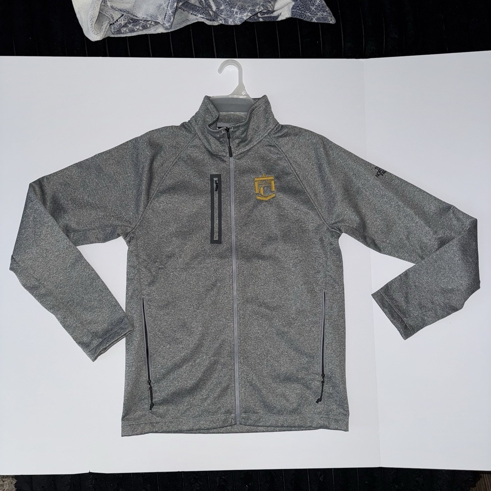 Men's Small The North Face Gray Full Zip Polyester Activewear Jacket